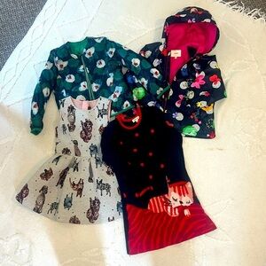 Girls Catimini bundle dresses and coats size 4